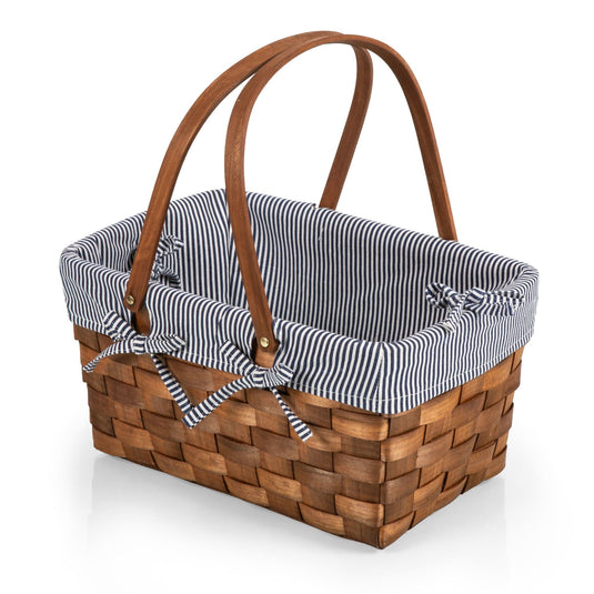 Kansas Handwoven Wood Picnic Basket by Picnic Time Family of Brands