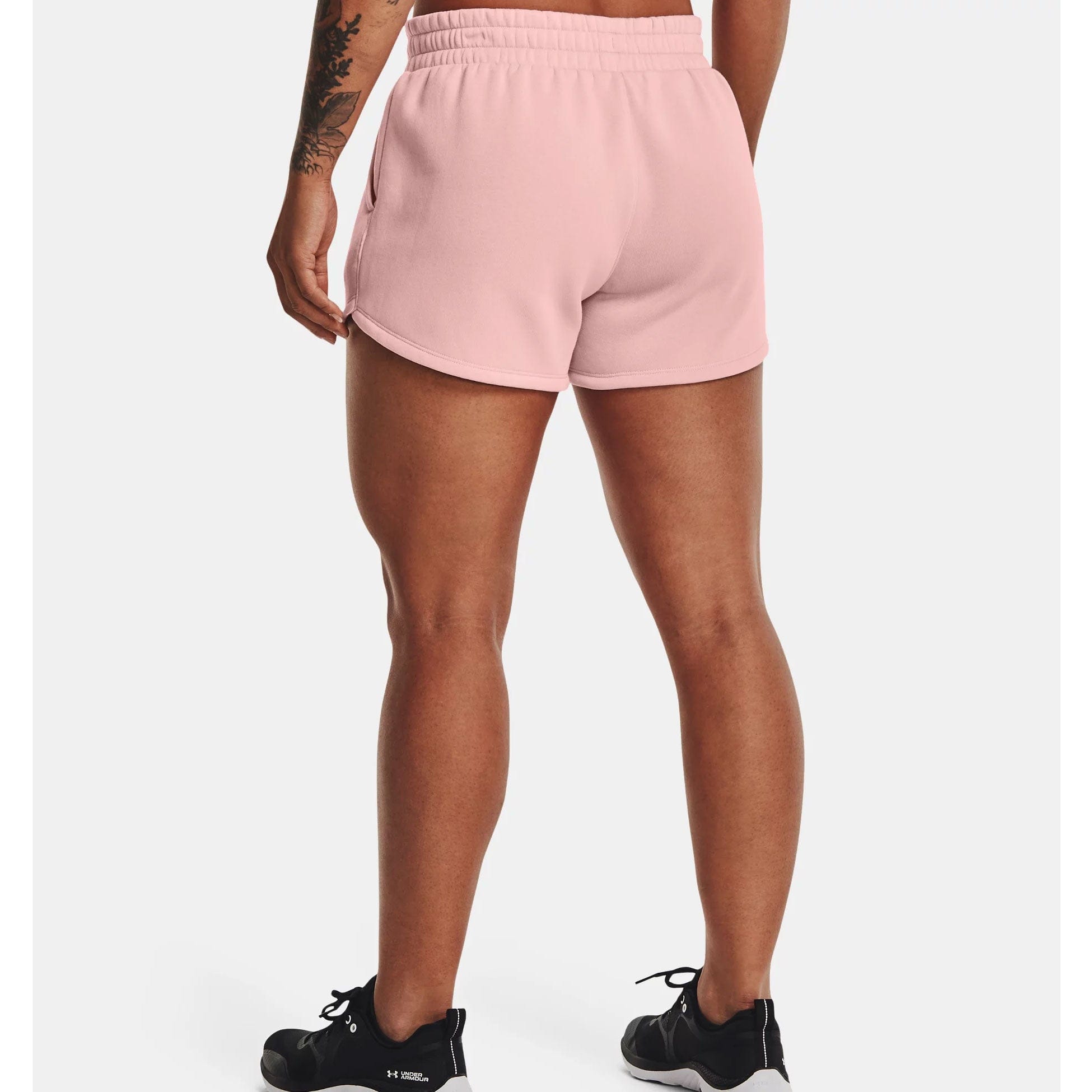 Under Armour Heat Gear Shorts Womens XS Black Pink Fitted 2.5 inseam