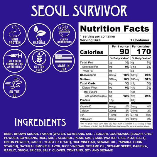 Righteous Felon Craft Seoul Survivor Beef Jerky