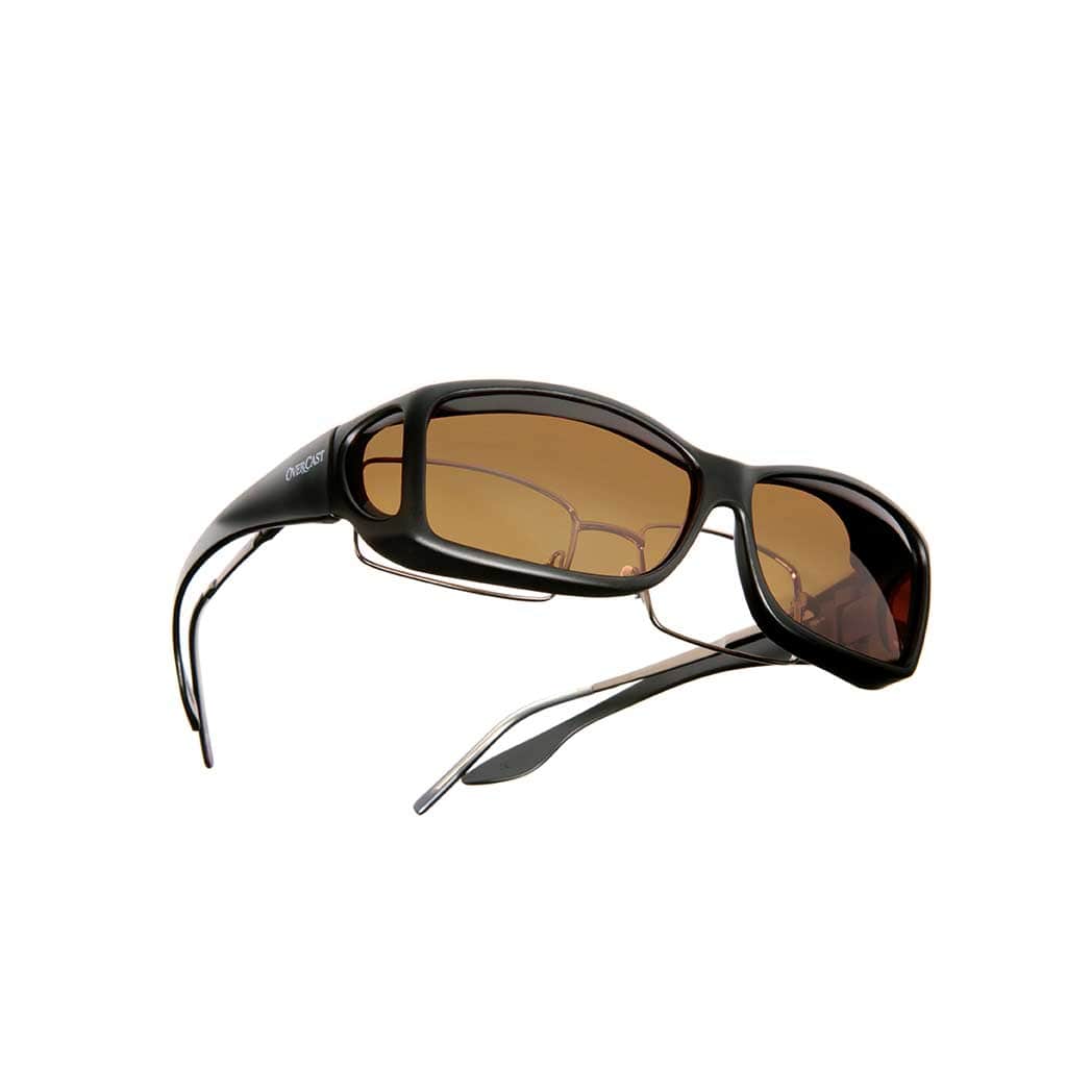 OveRxCast Polarized Fits Over Sunglasses Black/Amber M-L