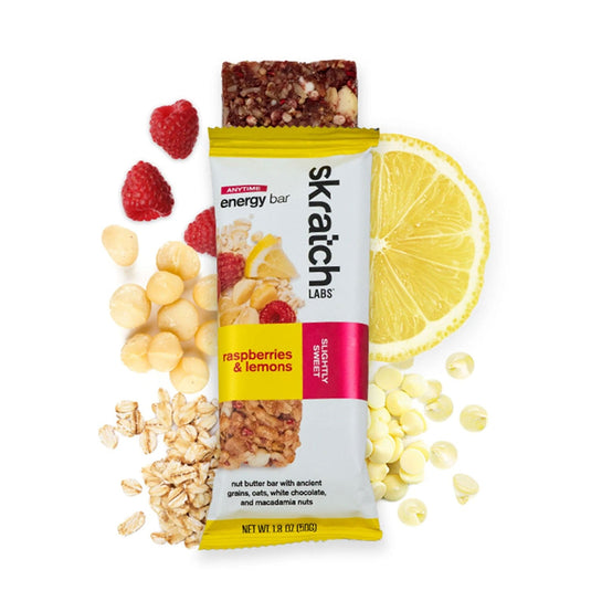 Skratch Labs Energy Bar Sport Fuel Raspberries + Lemons Energy Bar